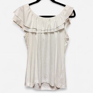Lilly Pulitzer Cream Ruffle Blouse